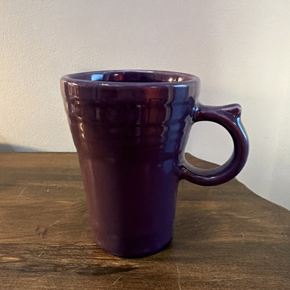 Fiestaware Mulberry Latte Mug Tall Ring Handle Thumbrest HLC Fiesta